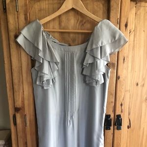 Gray Floreat ruffled dress